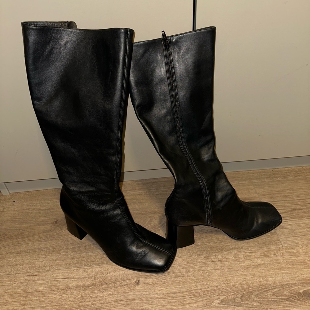 Reformation Nylah Knee High Black Boots size 9.5 - Picture 7 of 16